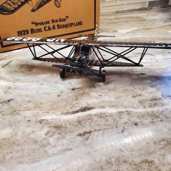 2001 TEXACO 1929 BUHL CA6 SESQUIPLANE SPOKANE SUN GOD COLLECTOR PLANE TOY BANK - Picture 4 of 16